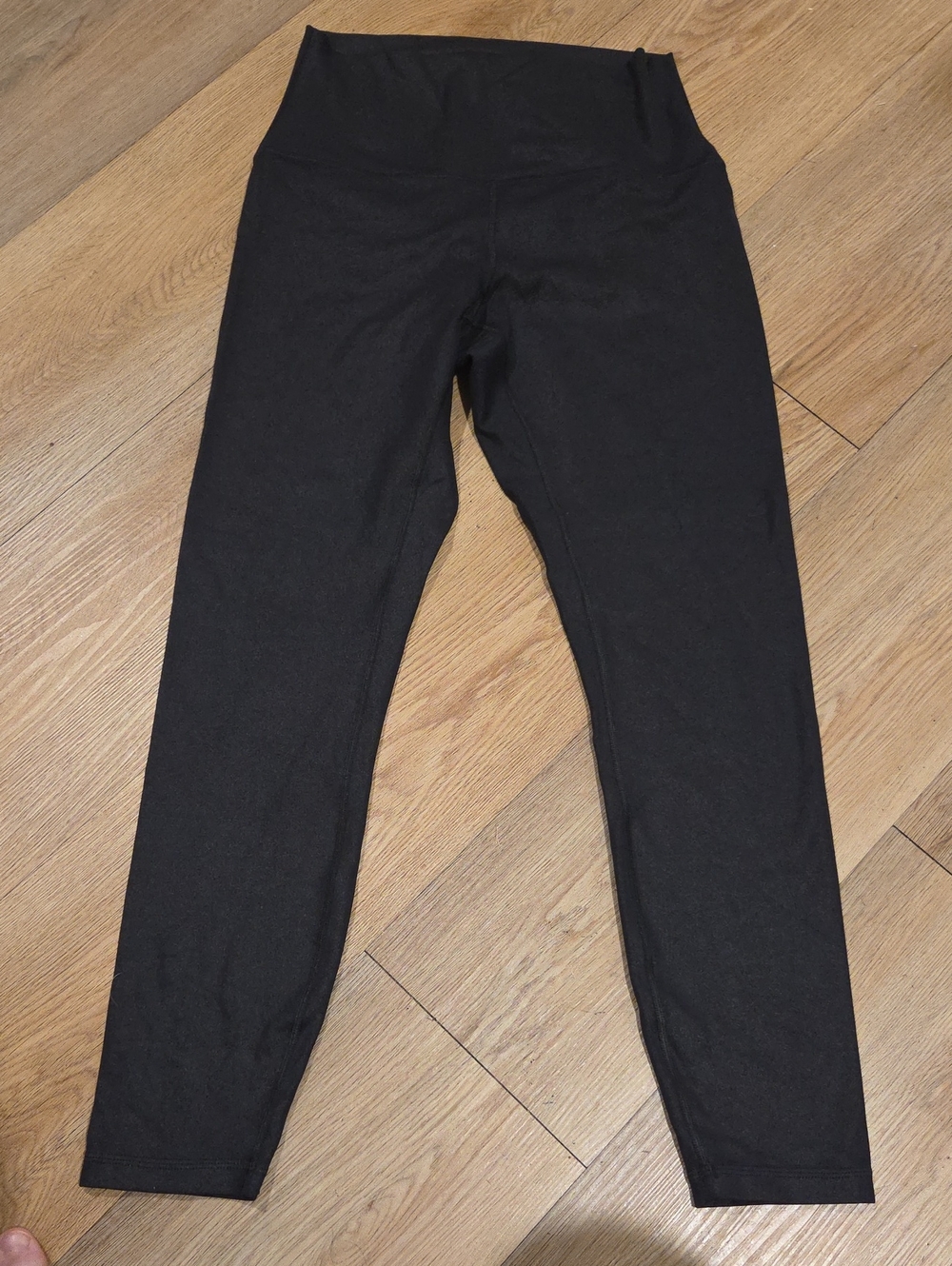CRZ YOGA Black High-Rise Leggings for Women Shiny